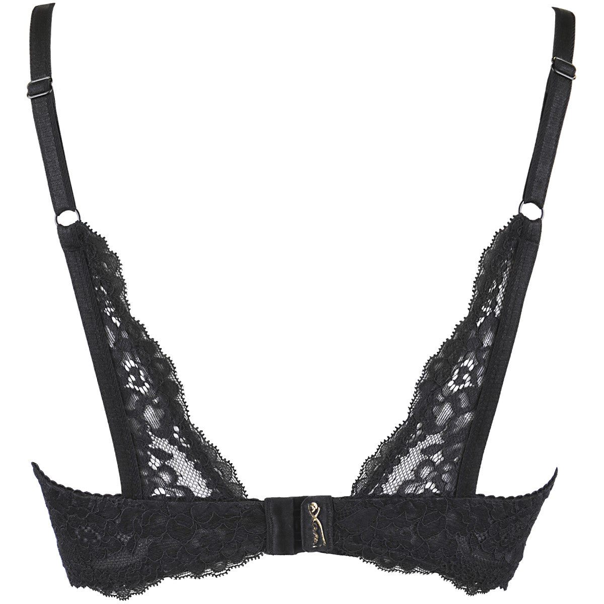 V-9811 bra black with open cups
