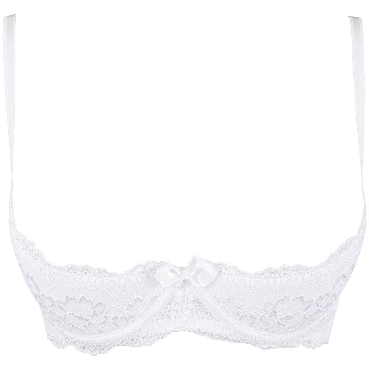 V-9821 bra white with open cups