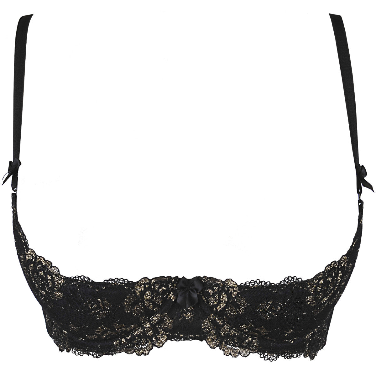 V-9831 bra black with open cups