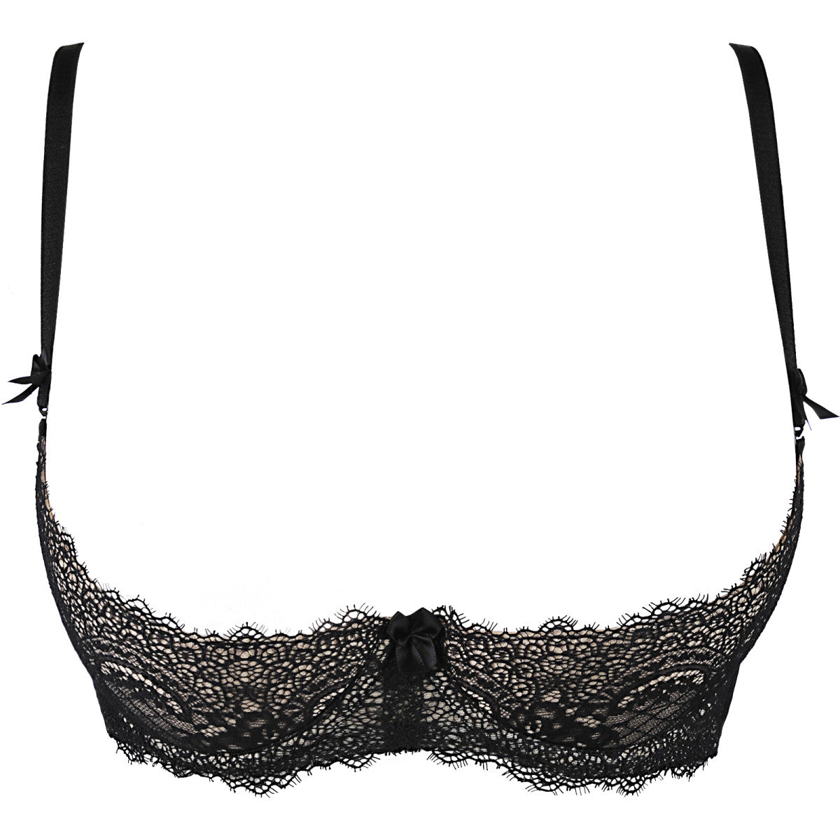 V-9841 bra black with open cups