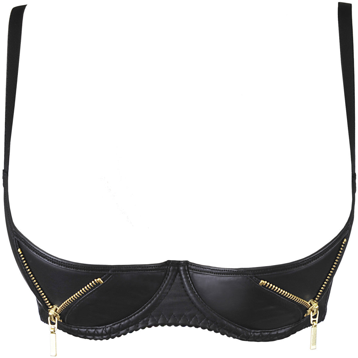 V-9871 bra black with open cups