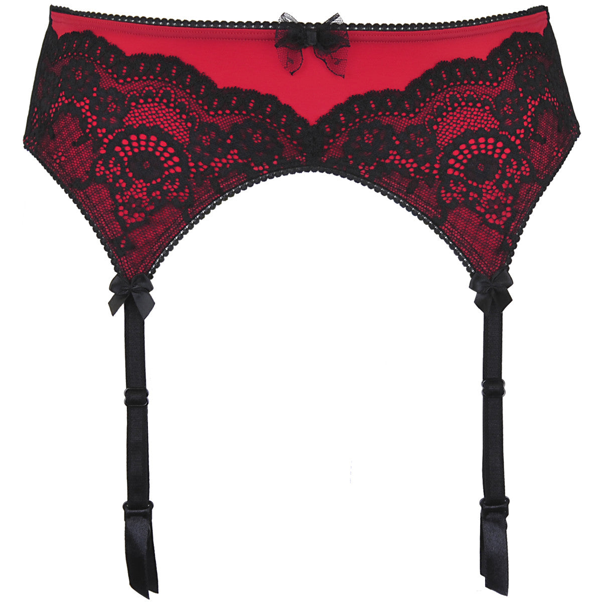 V-9882 garter belt black-red